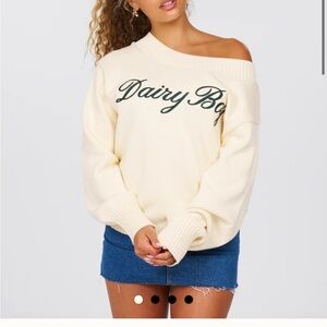 Original Dairy Boy Southport off the shoulder knit